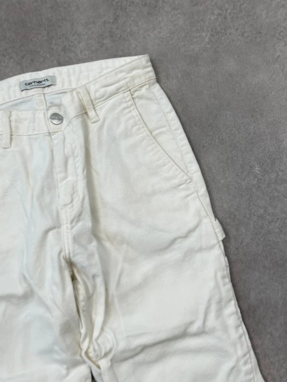 Carhartt Carpenter Workwear Cargo Trousers S - White - Picture 4 of 5